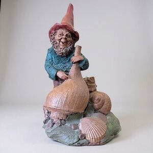 Vintage Tom Clark Gnome Johann # 42 1984 Cairn Studio Seashell Beach Musician